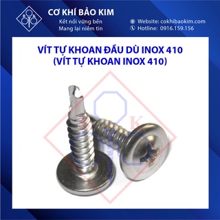 Vít tự khoan đầu dù inox 410, vít tự khoan inox 410
