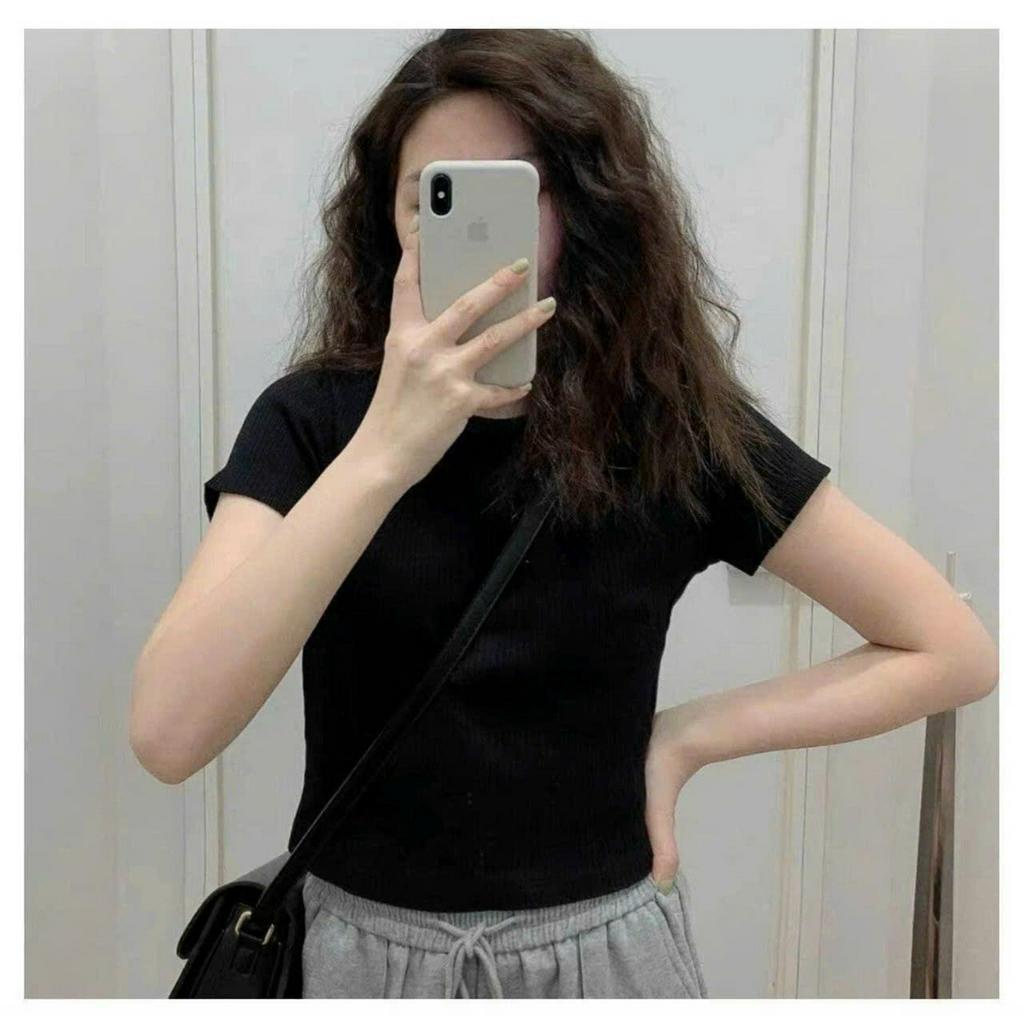 Áo Thun Tăm Croptop Uni Qlo Nhật Bản