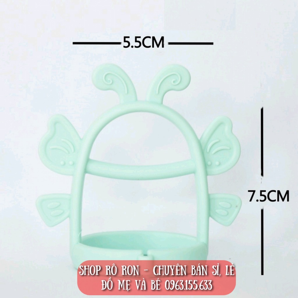 Gặm nướu silicon cao cấp MOLLI ButterFly tặng kèm hộp đựng - Gặm nướu cầm tay siêu mềm - Shop Rô Ron