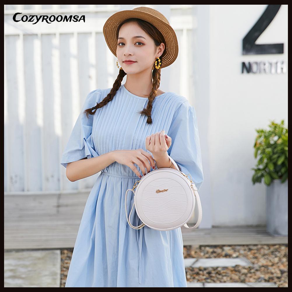 Túi Xách Da Pu Dạng Tròn Thời Trang Cho Nữ