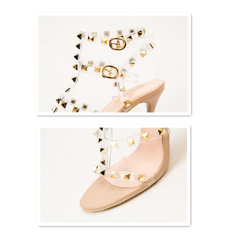 10cm Dép Quai Ngang Giày Cao Gót