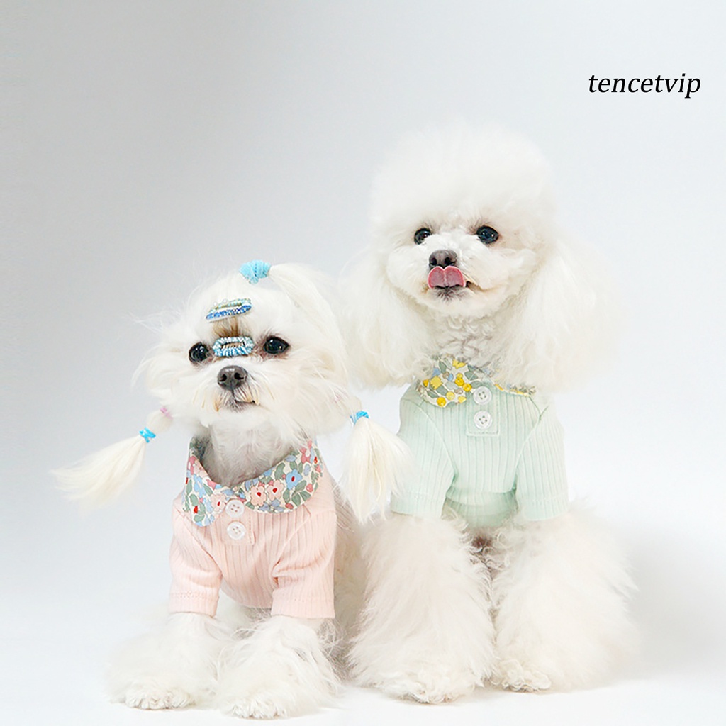 Áo không tay cổ bẻ chất liệu cotton dành cho cún cưng