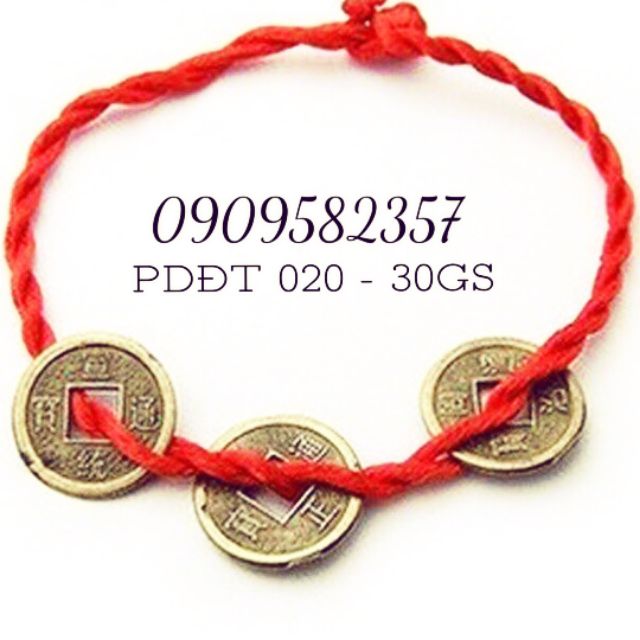 DÂY CHỈ  ĐỎ 3 ĐỒNG TIỀN