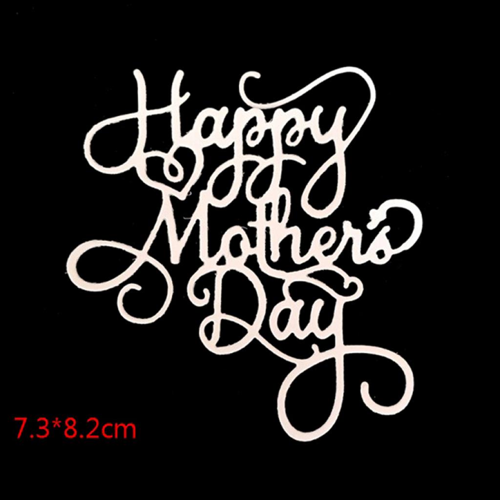 Khuôn Cắt Giấy Kim Loại Hình Chữ Happy Mother 's Day