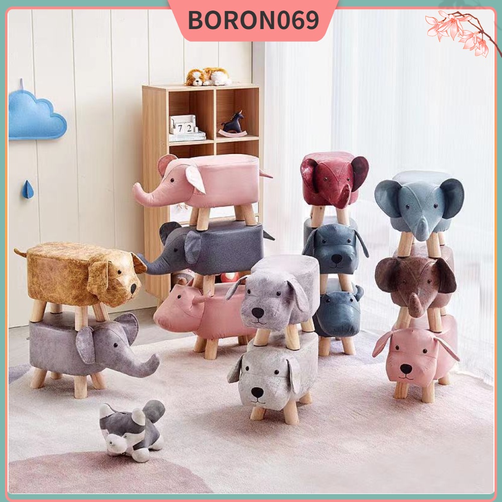 Ghế đôn hình thú Đa năng Động vật hoạt dễ thương dài nhỏ cho trường mẫu giáo tại nhà Boron069