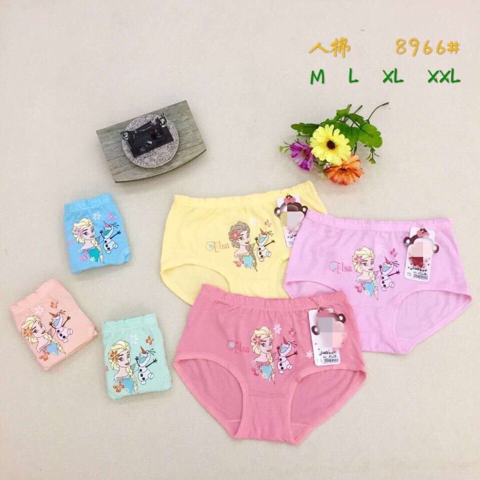 Combo 10 quần lót trẻ em hình công chúa Elsa