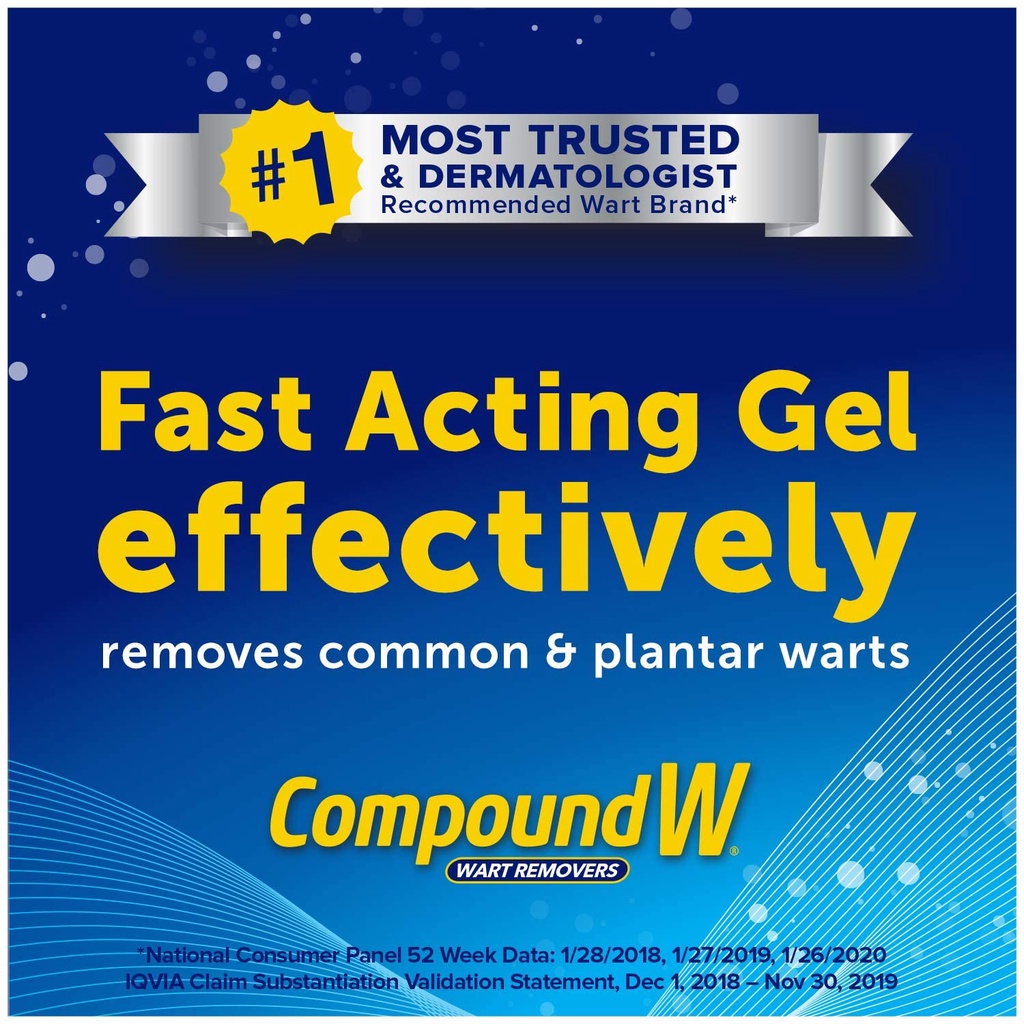 |Mẫu mới| Compound W Maximum Strength Fast Acting Gel Wart Remover - Gel tẩy mụn cóc 7g