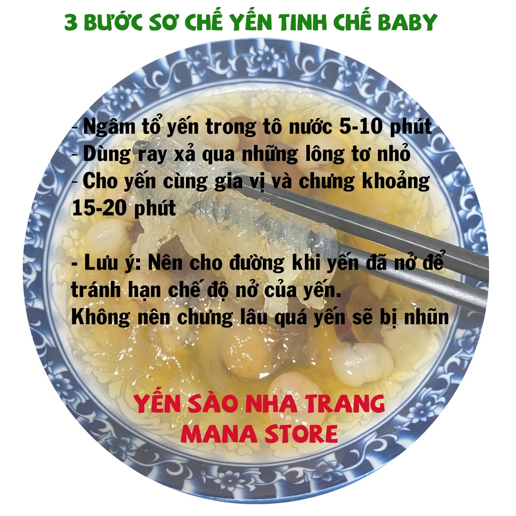 Yến Sào Yến Baby Viên Mix Sẵn_1 Set Dùng Thử + 🎁 Yến Sào Nha Trang Khánh Hòa Huệ Tây MANA Store