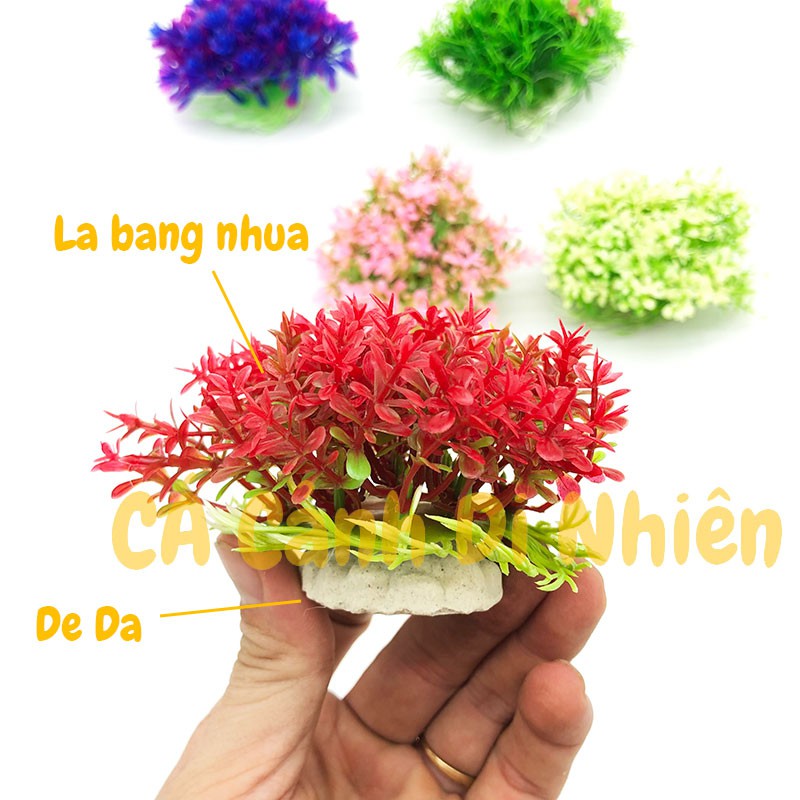 Mô hình cây rong CỎ CHÙM bằng nhựa trang trí hồ cá cảnh