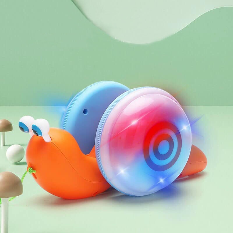 Đồ chơi ốc sên dắt bộ có dây kéo, có đèn phát sáng và nhạc vui nhộn cho bé từ 1-5 tuổi rèn luyện sức khỏe