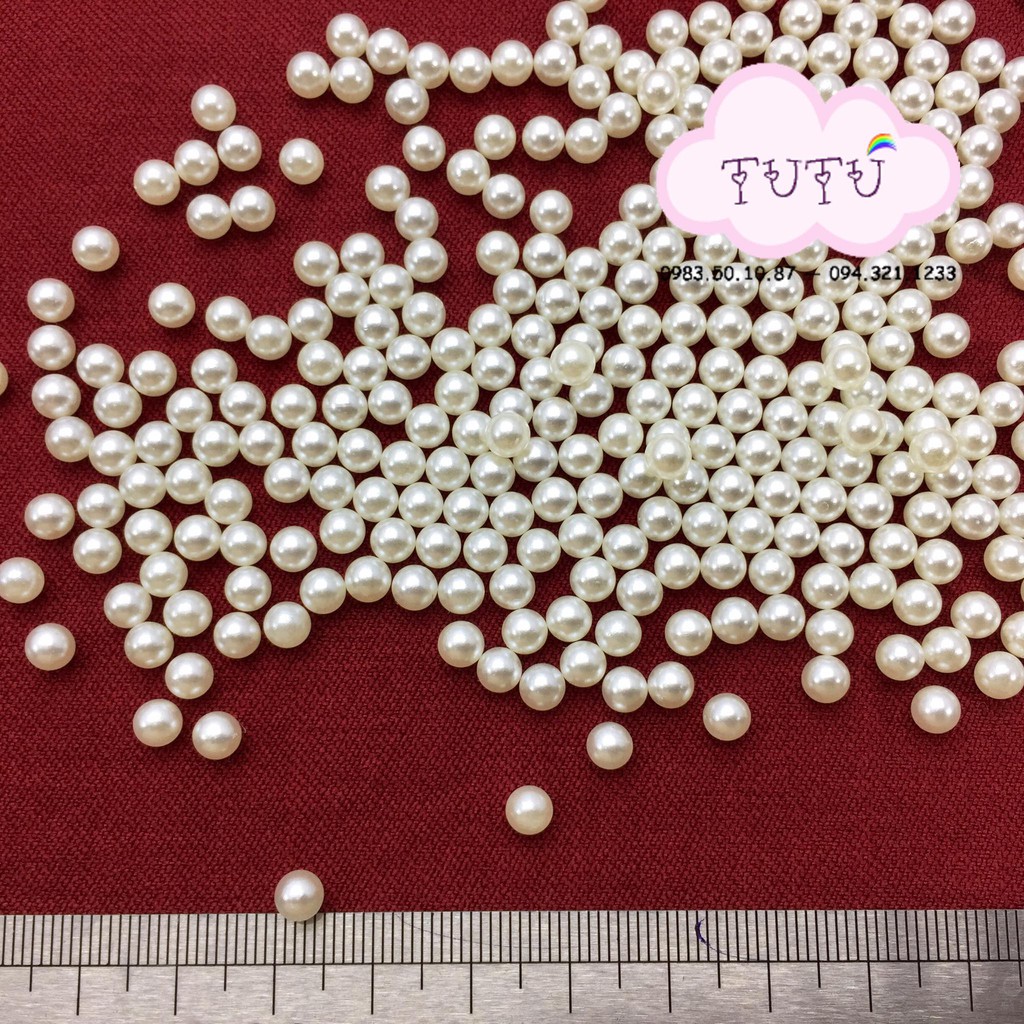 100 gram hạt nhưạ giả ngọc trai không lỗ