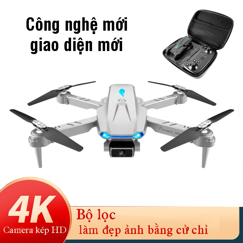Flycam mini 4k máy bay điều khiển từ xa S89 camera kép 4k quay phim chụp ảnh kết nốt điện thoại