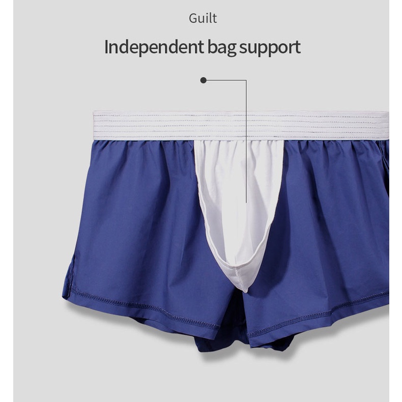 Quần Lót Boxer Cotton Nguyên Chất Thoáng Khí Thoải Mái Có Túi Hình Mũi Tên Cho Nam 146