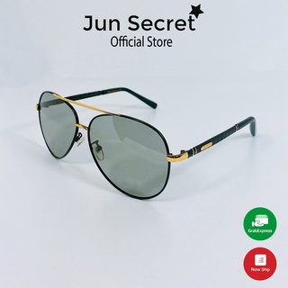 Kính mát nam cao cấp Jun Secret tròng kính đổi màu nhẹ khi ra nắng, chống chói, chống tia UV JS88A43