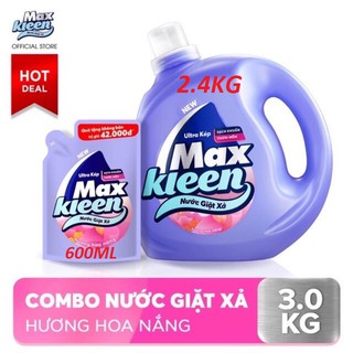 Nước Giặt Xả MaxKleen 2,4kg tặng Túi nước giặt xả 600g