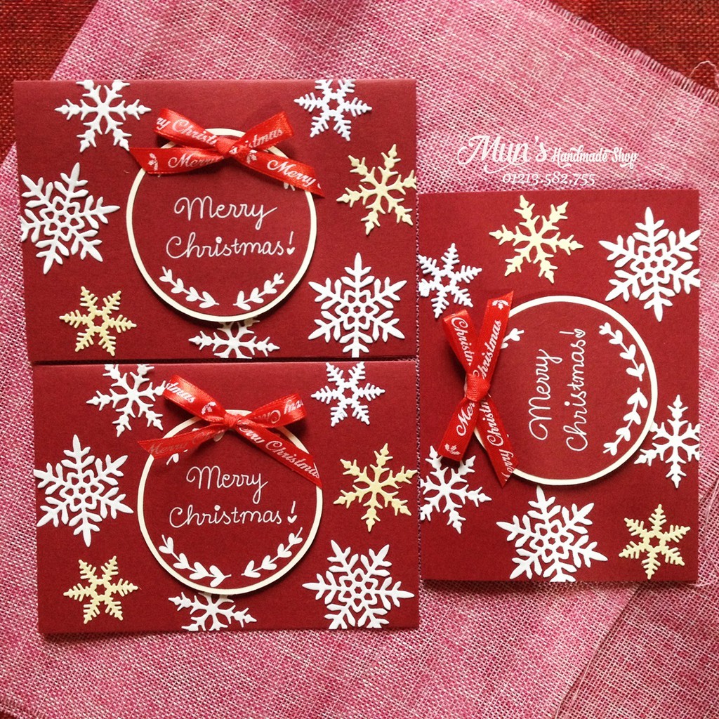 Thiệp bông tuyết Noel ❄❄ Thiệp Giáng Sinh handmade - Christmas