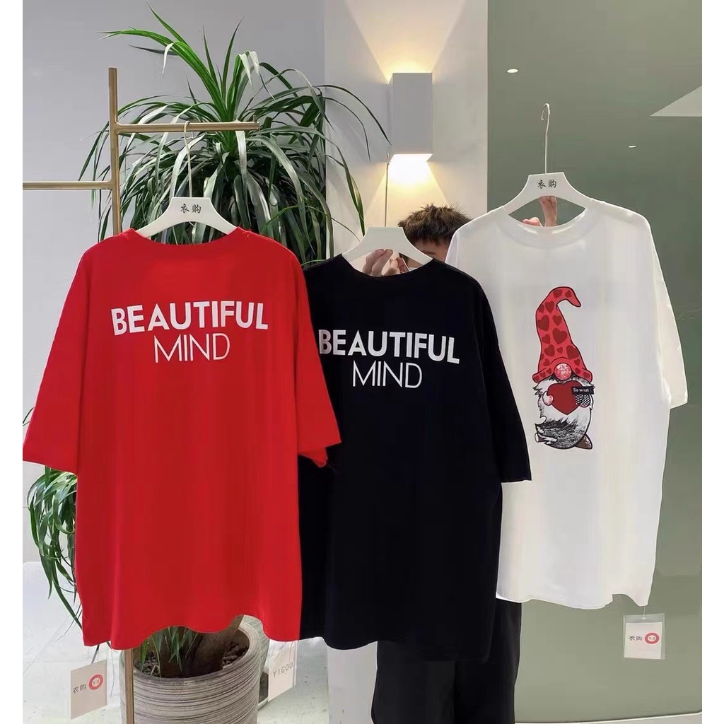 Áo thun nữ in hình cute cổ tròn tay ngắn form rộng unisex freesize hàng Quảng Châu ANDOSA AT04