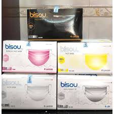 [Mã COSDAY - 50k đơn 250k] Khẩu trang y tế 4 lớp 1 hộp 50c kháng khuẩn Bisou