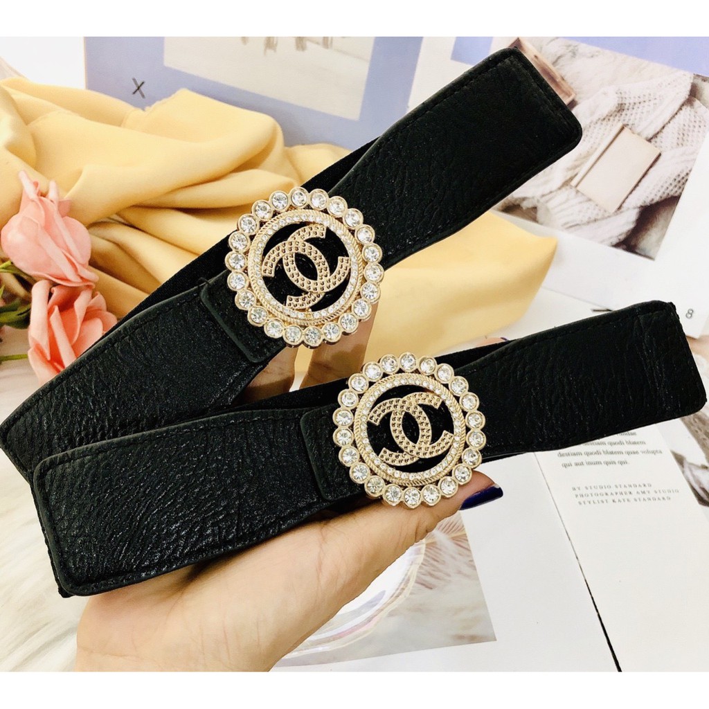 dây nịt eo mặc đầm xinh bản 3cm cha ngọc sang chảnh