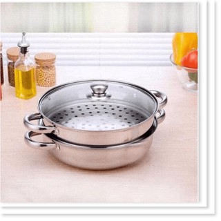 ☘️Nồi hấp inox 2 tầng size 28 cm
