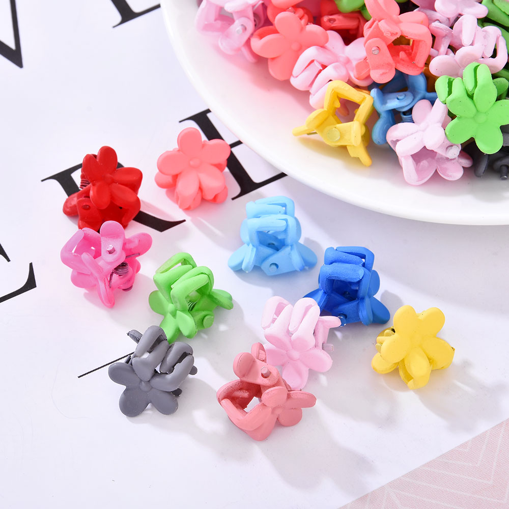 Set 10 Kẹp Tóc Hình Hoa Mini Dễ Thương Cho Bé Gái