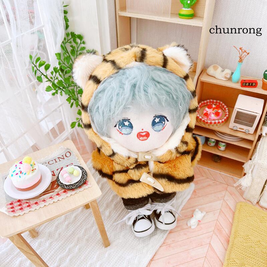 Cr Bộ Áo Khoác Có Nón + Quần Dài Cho Búp Bê 20cm