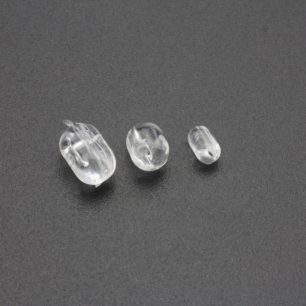 Bộ 100 Hạt Nhựa Trong Suốt 3 * 5 4.7 * 6 5 * 8 Làm Phụ Kiện Câu Cá