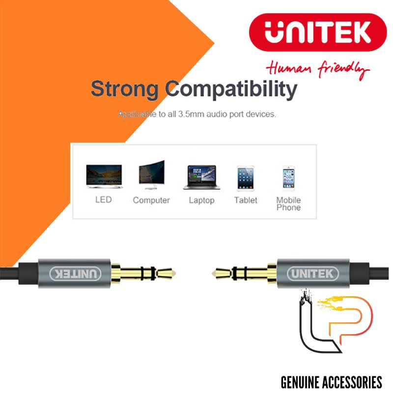 Dây cáp loa hai đầu 3.5mm dài 1M UNITEK Y-C 926ABK