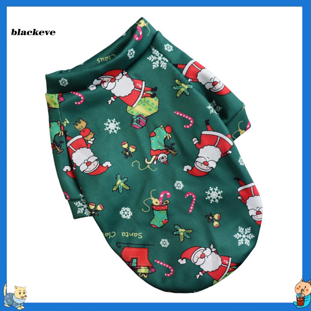 Áo sweater thoáng khí hoạ tiết in phong cách Giáng Sinh cho thú cưng