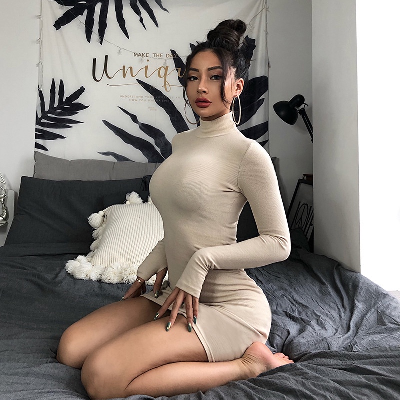 Đầm body dài tay 🌼NaNo Studio🌼 Váy dài tay Âu Mỹ phong cách mới mùa thu mảnh mai | BigBuy360 - bigbuy360.vn