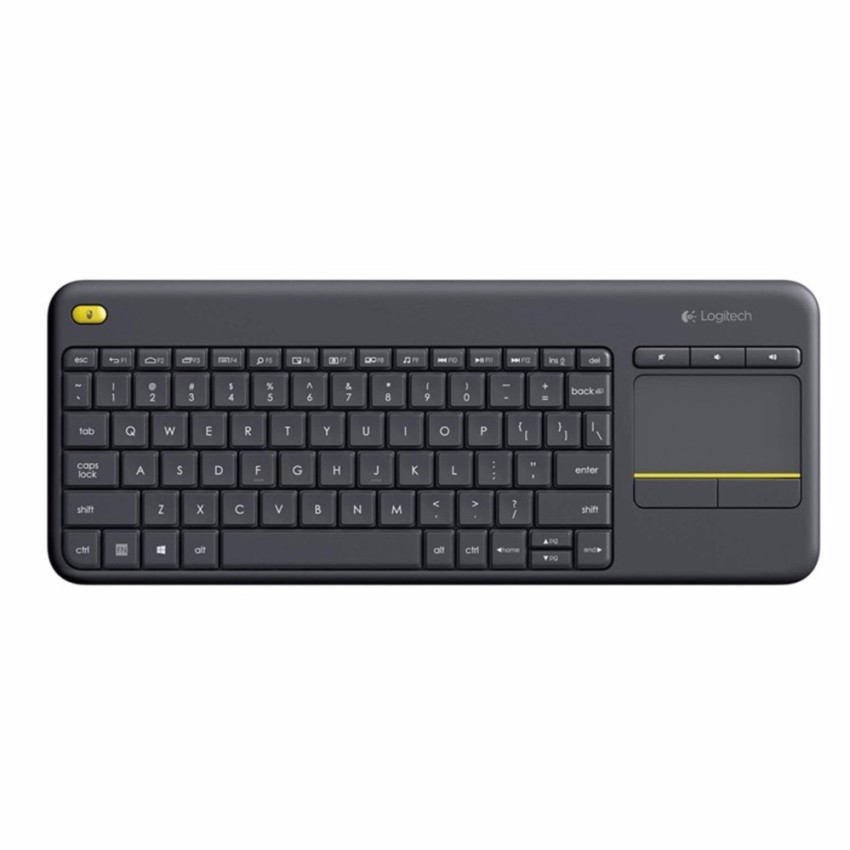 Bàn phím không dây Logitech Wireless Touch Keyboard K400 Plus (Đen)