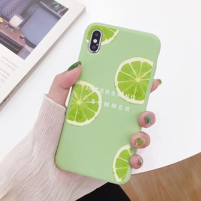 Ốp lưng IPhone hình lát chanh Cute màu xanh lá