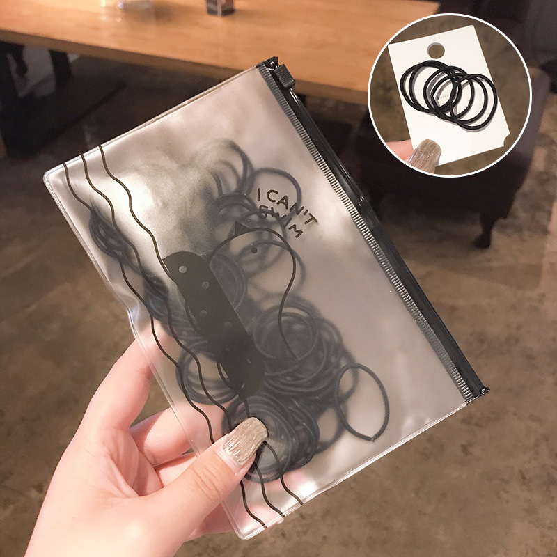 Set 100 Dây Cột Tóc Đơn Giản Phong Cách Hàn Quốc Cho Nữ