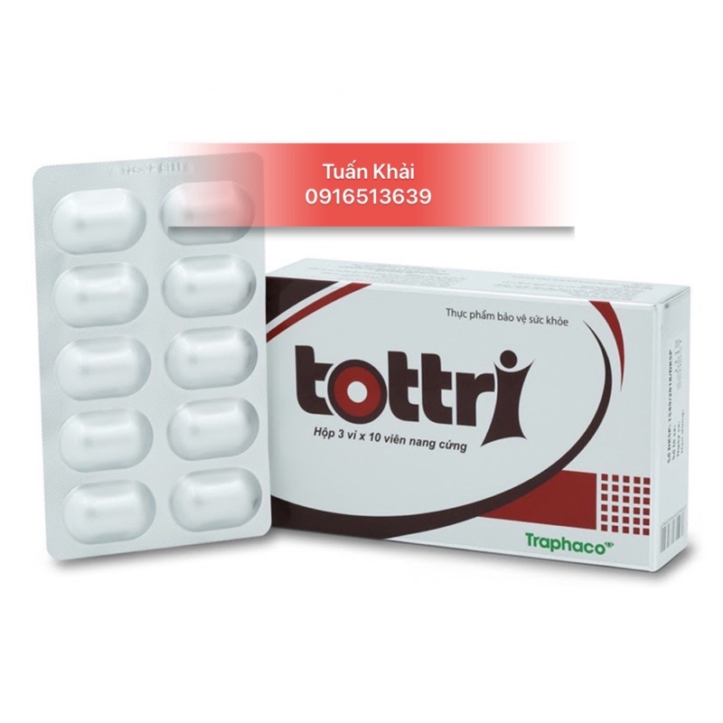 Tottri Traphaco - hỗ trợ cho người bệnh trĩ, táo bón hộp 30 viên