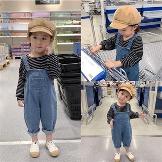 Quần Yếm Denim Phong Cách Hàn Quốc Dễ Phối Đồ Cho Bé Gái