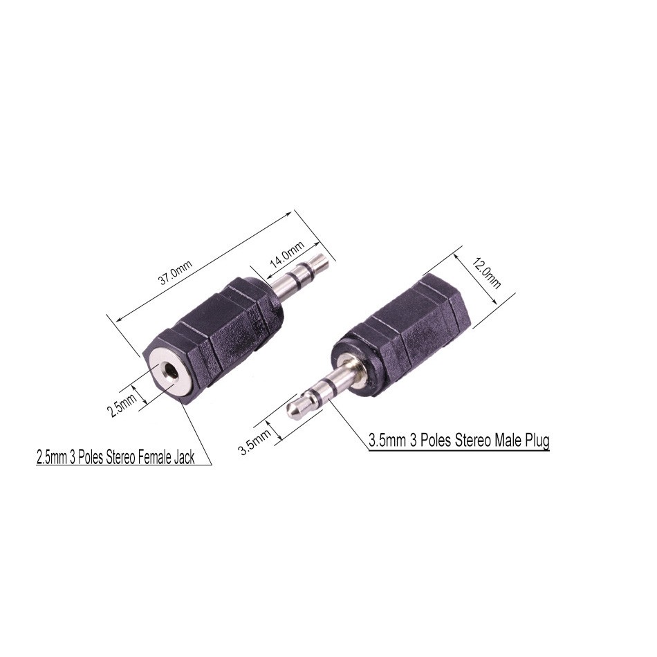 Đầu Nối Dây Âm Thanh 3.5mm Sang 2.5mm