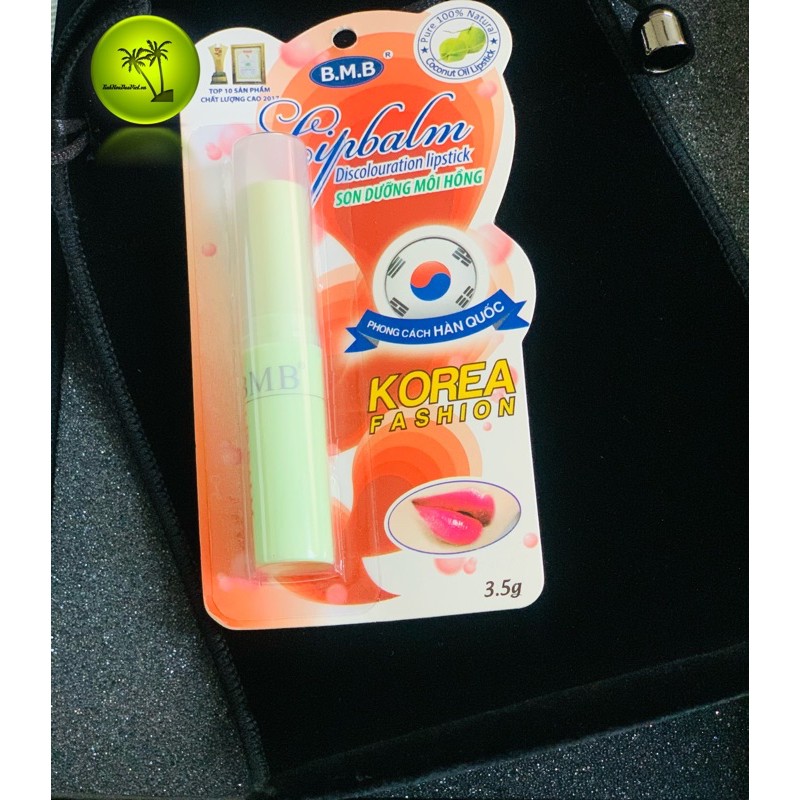 [ Màu Hồng] SON DƯỠNG MÔI DỪA KOREA BMB MÀU HỒNG NHẠT -VỎ XANH