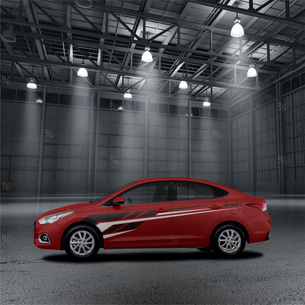 Tem sườn dán xe Hyundai Accent HA-07 - Thiết kế tem theo yêu cầu