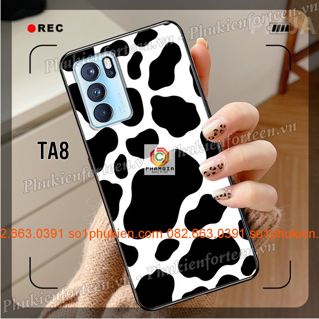 Ốp lưng Oppo Reno 6 5g dẻo in hình bò sữa dễ thương