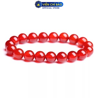 Vòng tay đá phong thủy đỏ chất liệu đá tự nhiên thời trang phụ kiện trang sức Viễn Chí Bảo V000515