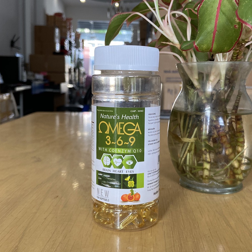 Viên uống dầu cá Omega 369, Dầu gấc, hoa anh thảo - Hộp xanh lục 100 viên | BigBuy360 - bigbuy360.vn