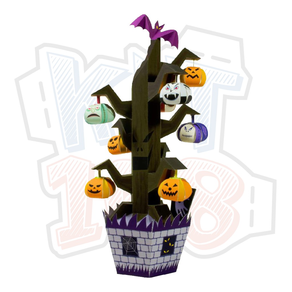 Mô hình giấy Lễ hội Halloween Tree