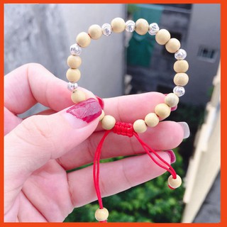 Vòng dâu tằm cho bé- Vòng dâu tằm mix bi bạc cho bé yêu CAM KẾT HẠT DÂU THẬT- BẠC THẬT