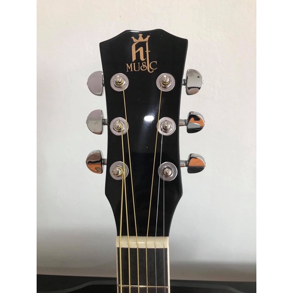 Đàn Guitar Acoustic HT Music có EQ - màu đen bóng - size 40 | Chính hãng |