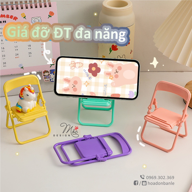 Giá đỡ điện thoại hình ghế đa năng có thể gấp gọn
