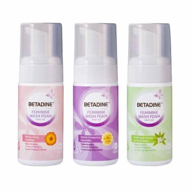 Vệ sinh dạng bọt Betadine (3 màu)