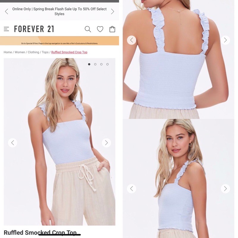 [Mã WASKT304 giảm 15% tối đa 30K đơn 99K] 🤗Áo dây smocking F-21 xuất xịn | BigBuy360 - bigbuy360.vn