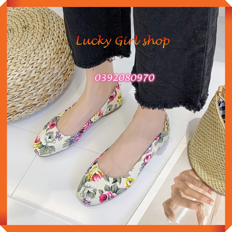 [CÓ BIG SIZE 41] Giày Bíc Nữ/ Giày Búp Bê Nữ Nhựa Dẻo Đi Mưa Hoa Xinh Xắn Đủ Màu Size 36-41 - Hàng Nhập Quảng Châu