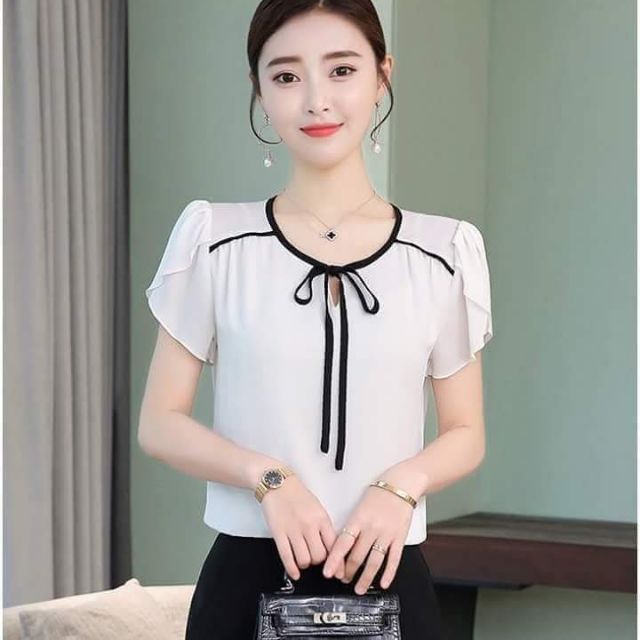 Áo trắng tay ngắn