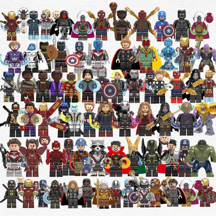 Tương thích với các nhân vật nhỏ trong sê-ri phim Lego, các khối xây dựng lắp ráp hạt nhỏ, tượng nhỏ Marvel, Bộ sưu tập chú hề Batman Thor